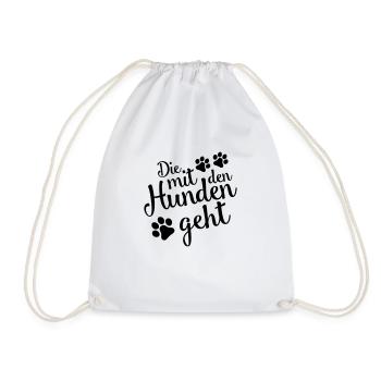 hunden geht die mit design - Turnbeutel - Weiß - Vorne