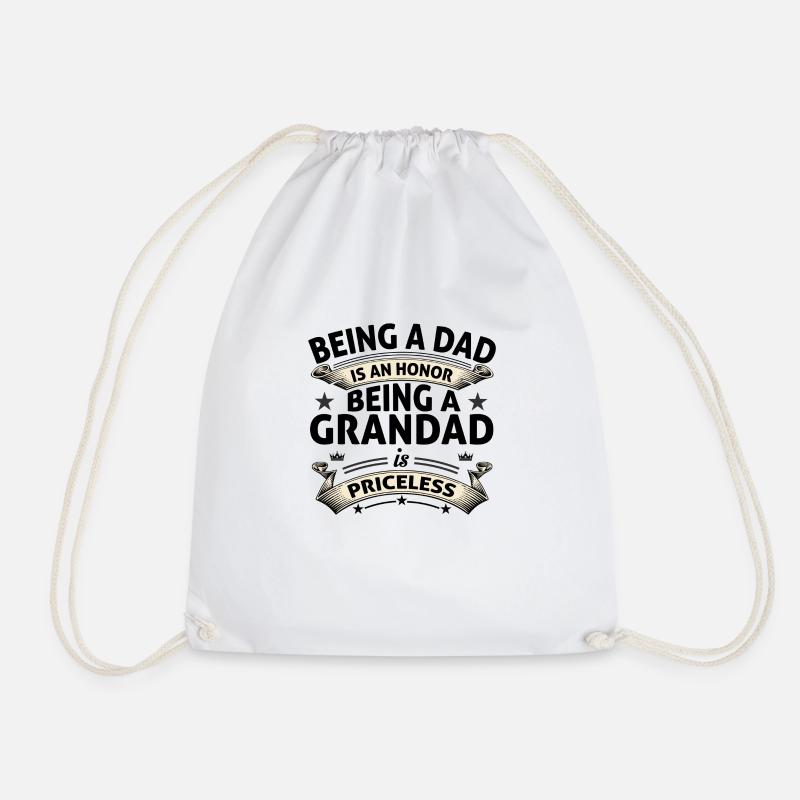BEING A GRANDAD - Drawstring Bag - white