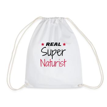 Naturisme / Naturiste / Nudisme / Nudiste - Sac de sport léger - blanc - Devant