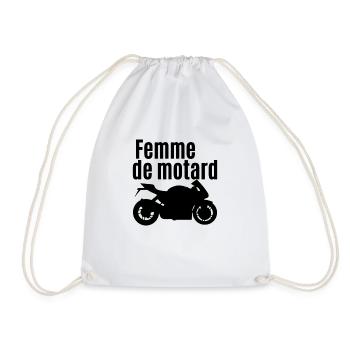 Femme de motard - Sac de sport léger - blanc - Devant