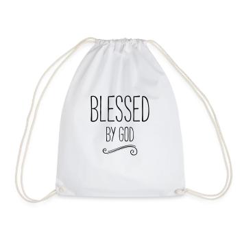blessed by god - Turnbeutel - Weiß - Vorne