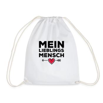 mein lieblings mensch herz pfeil - Turnbeutel - Weiß - Vorne