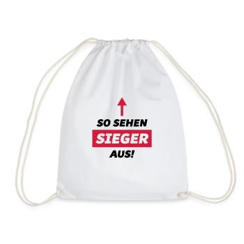 so sehen sieger aus design - Turnbeutel - Weiß - Vorne