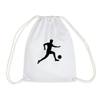 fussballer silhouette - Turnbeutel - Weiß - Vorne