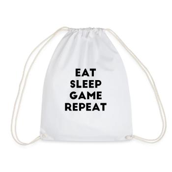 Eat Sleep Game Repeat Gamer Gaming Jeux De Jeu - Sac de sport léger - blanc - Devant