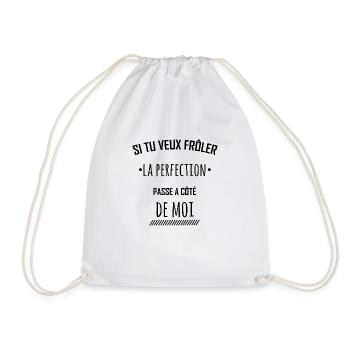 Si tu veux frôler la perfection humour - Sac de sport léger - blanc - Devant