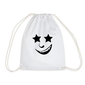 cool face - Drawstring Bag - white - Front