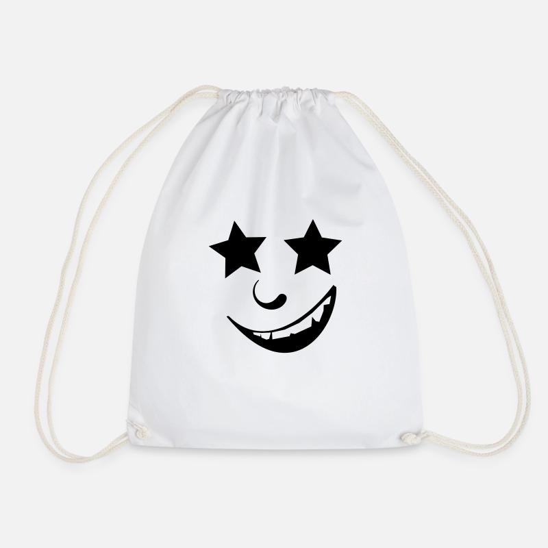 cool face - Drawstring Bag - white