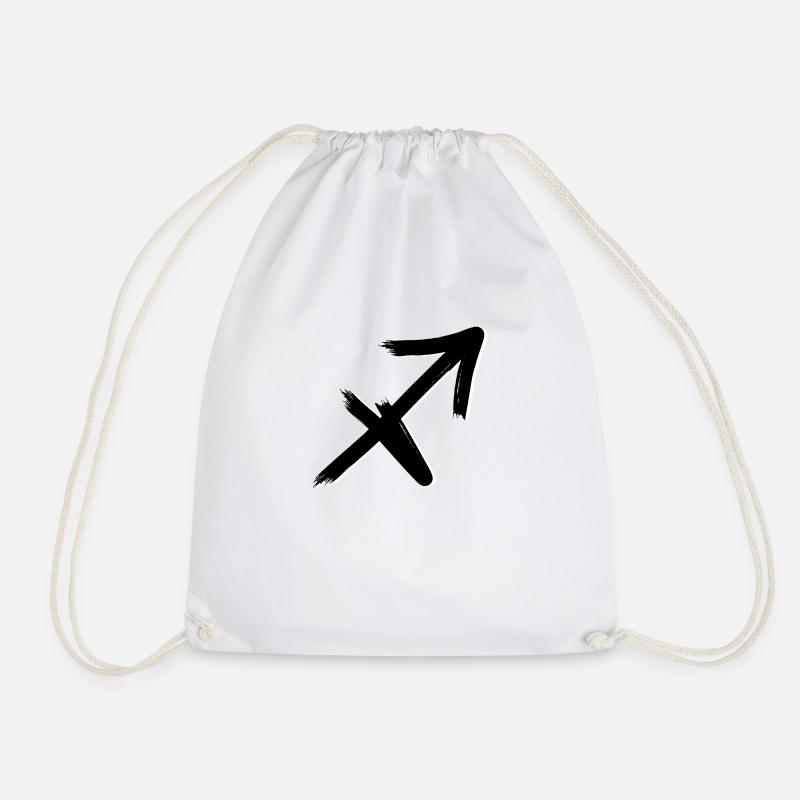 Zodiac sign Sagittarius Zodiac sign - Drawstring Bag - white
