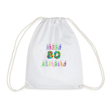 Idée cadeau 80e anniversaire, cadeau d'anniversaire - Sac de sport léger - blanc - Devant