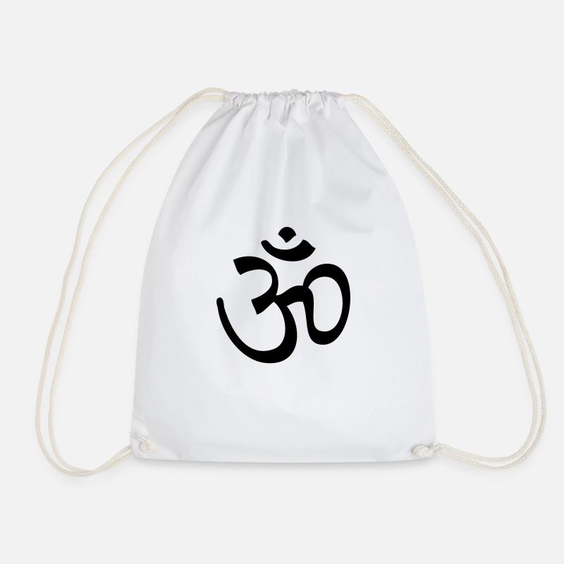 Om Omm ohm om ohm aum omm - Drawstring Bag - white
