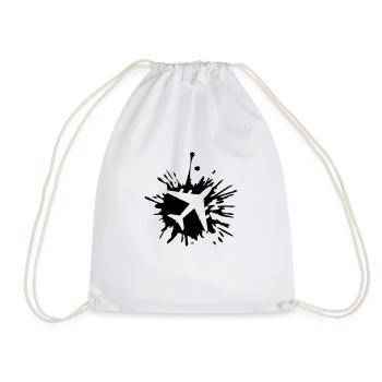 Drops airplane blobs - Drawstring Bag - white - Front
