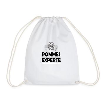 Pommes Experte - Turnbeutel - Weiß - Vorne