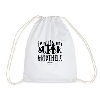 je suis un super grincheux - Sac de sport léger - blanc - Devant