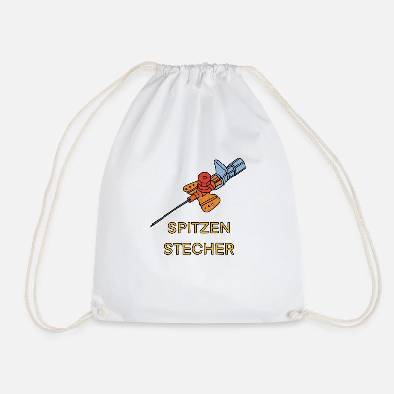 The top engraver - Drawstring Bag - white