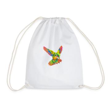T-Shirt Kolibris - Turnbeutel - Weiß - Vorne