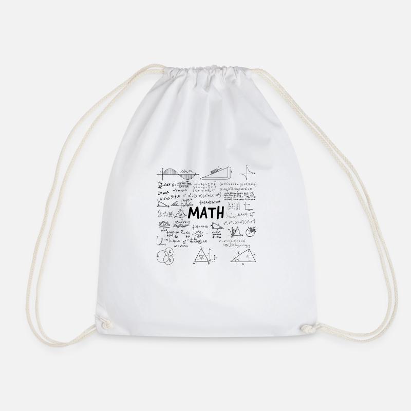 Mathe - Turnbeutel - Weiß
