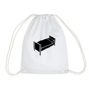 Bedroom cot furniture - Drawstring Bag - white - Front
