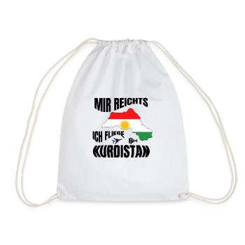MIR REICHS ICH FLIEGE NACH Kurdistan - Turnbeutel - Weiß - Vorne