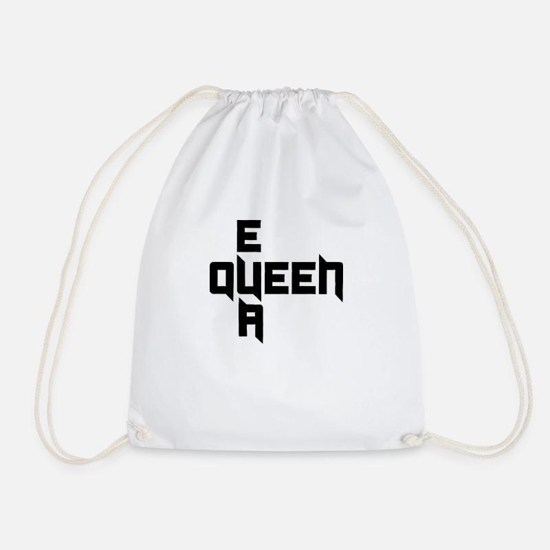 QUEEN 5 - Drawstring Bag - white