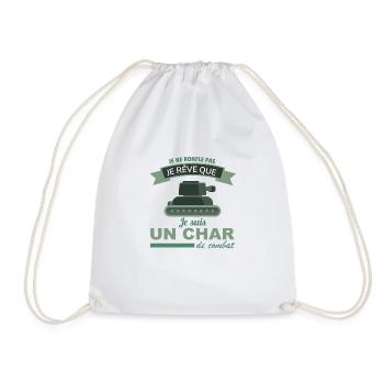 Je ne ronfle pas un char de combat Cadeau - Sac de sport léger - blanc - Devant