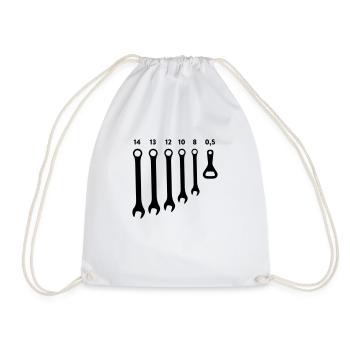 The most important tools bottle opener 0.5 - Drawstring Bag - white - Front