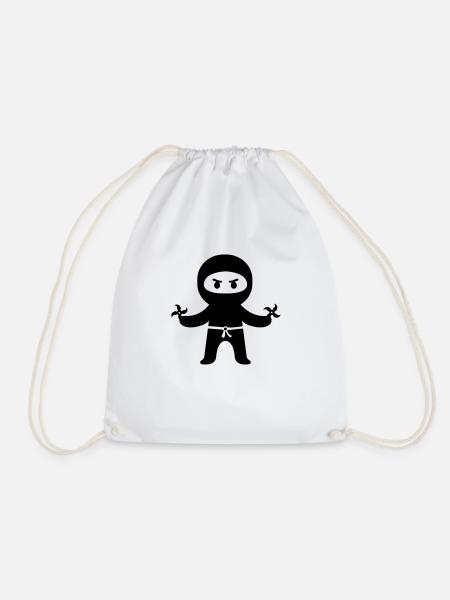 ninja - Drawstring Bag - white