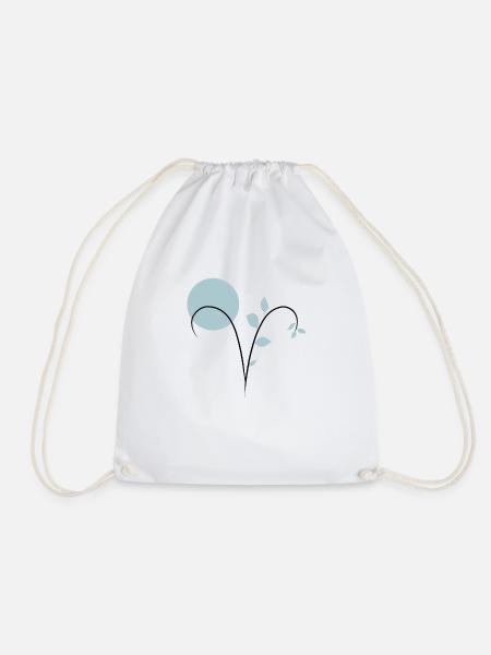 Astrological sign ram Aries - Drawstring Bag - white