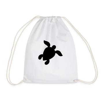 Turtle - Drawstring Bag - white - Front