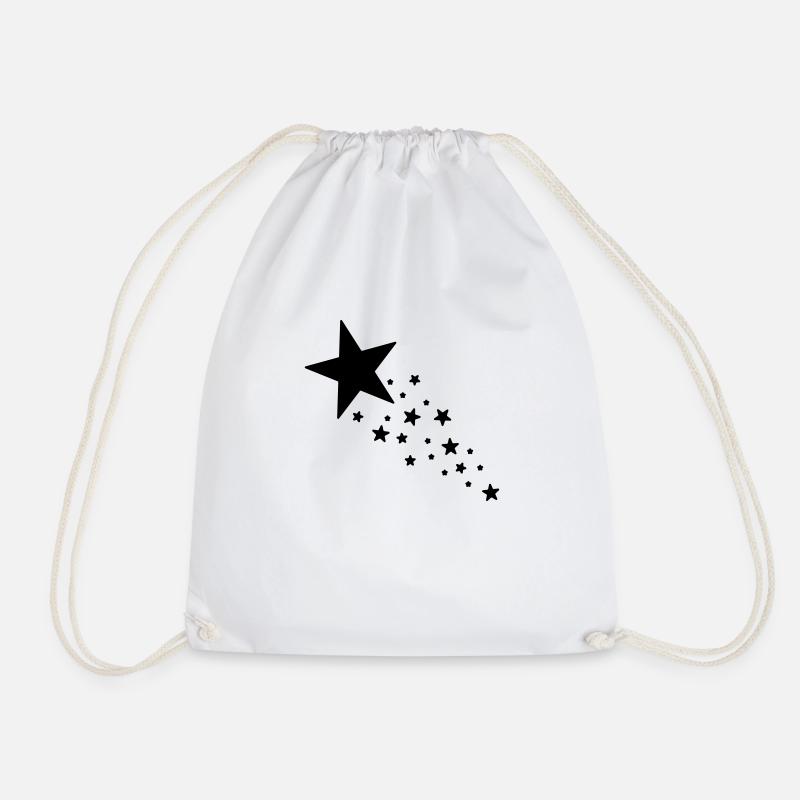 Stars - Drawstring Bag - white