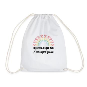 I See You I Love You I Accept You Gay Pride Lesbia - Turnbeutel - Weiß - Vorne