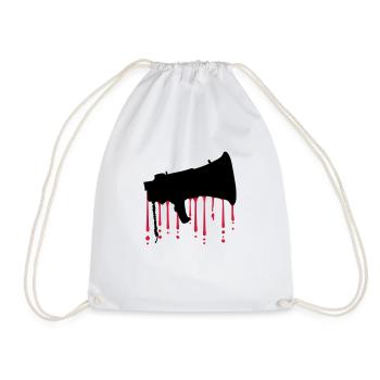 Blood Drops Megafon Orateur de propagande - Sac de sport léger - blanc - Devant