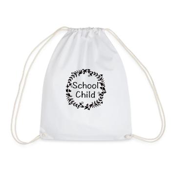 School Child - Drawstring Bag - white - Front