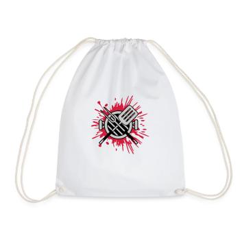 Splashes of Color Charcoal Grill Grill Master Barbecue - Drawstring Bag - white - Front