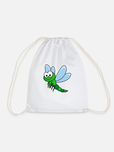 Drachenfliege libelle - Turnbeutel - Weiß