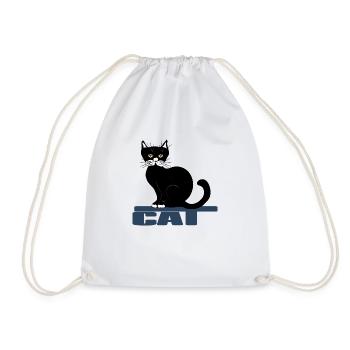 Chat - Sac de sport léger - blanc - Devant