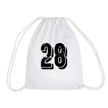 28 Number jersey - Drawstring Bag - white - Front