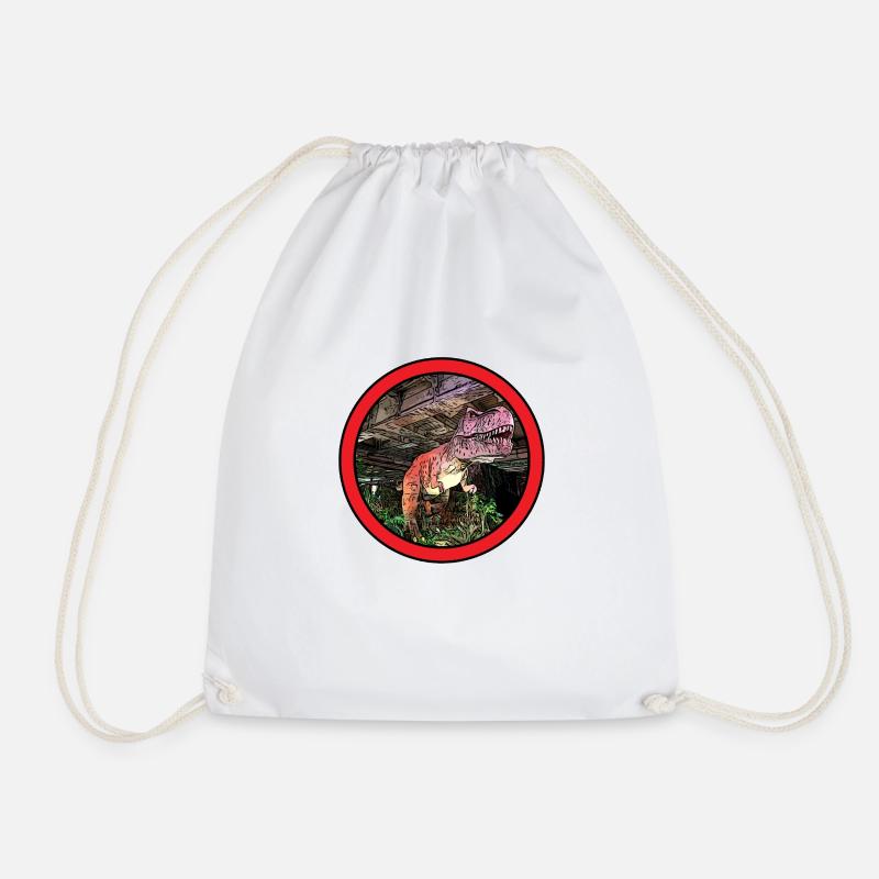 T-rex - Drawstring Bag - white