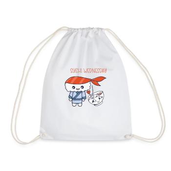 Kawaii Japanese Food Salmon Salmon Sushi Roll - Sac de sport léger - blanc - Devant