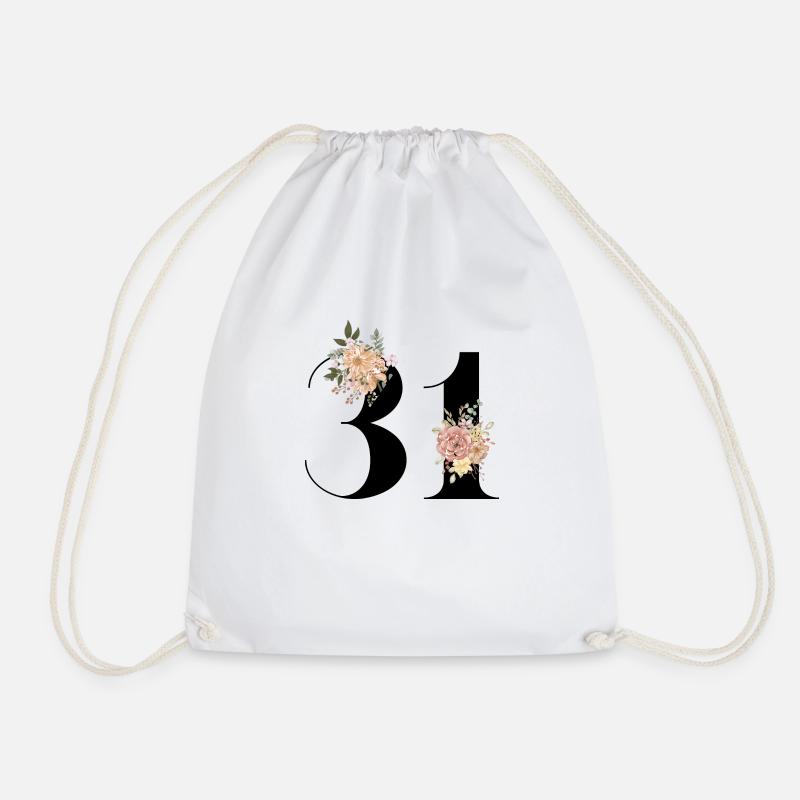 31e anniversaire fleuris (Cadeau de 31 ans) - Sac de sport léger - blanc