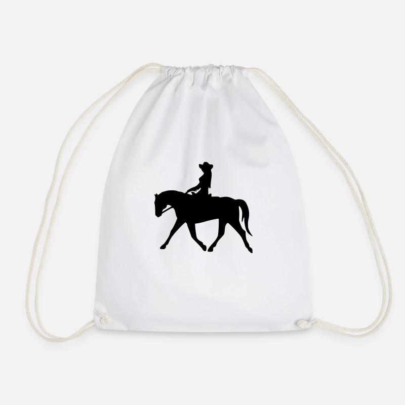 horse1 - Drawstring Bag - white