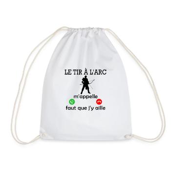 le tir à l arc m appelle / Tir à l'arc - Sac de sport léger - blanc - Devant