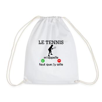 le tennis m appelle / humour tennis - Sac de sport léger - blanc - Devant