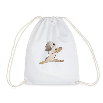 Un bichon havanais fait un cadeau pour les amateurs de yoga - Sac de sport léger - blanc - Devant