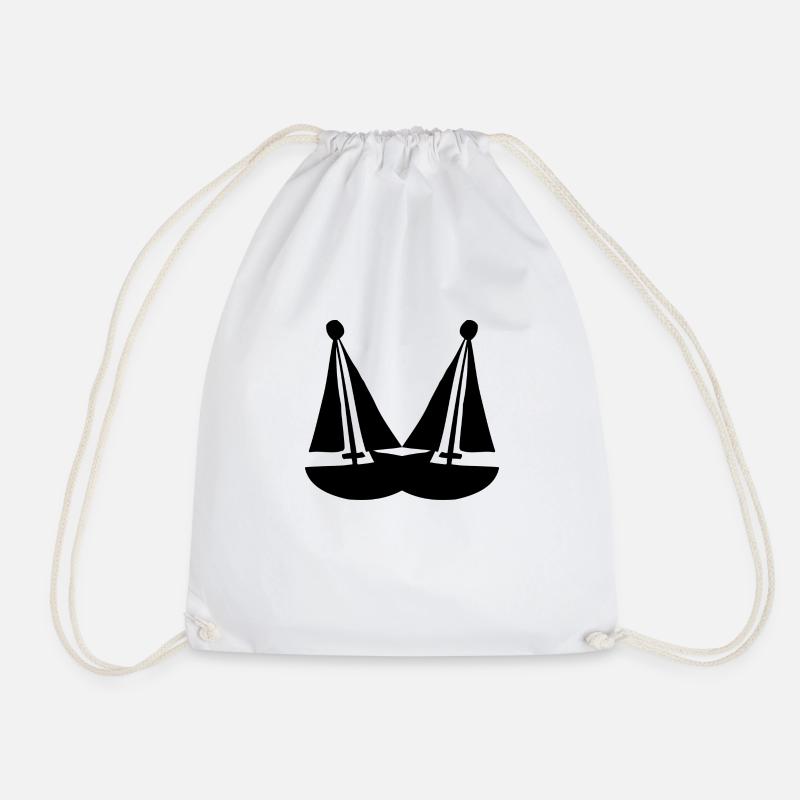 Boat - Drawstring Bag - white