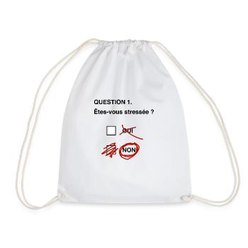 question stress humour femme - Sac de sport léger - blanc - Devant