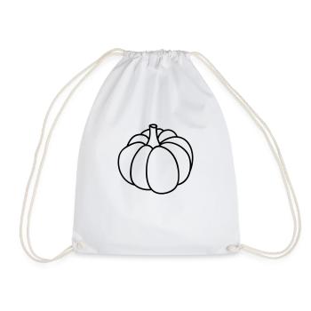 pumpkin 44 - Drawstring Bag - white - Front