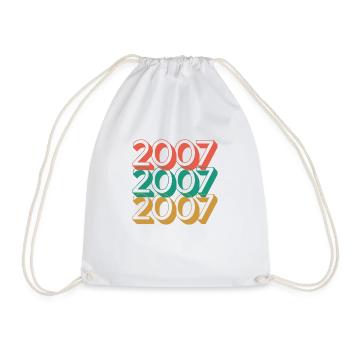 Anniversaire année 2007 / Vintage 2007 - Sac de sport léger - blanc - Devant