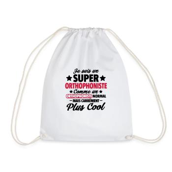 super orthophoniste / humour orthophoniste - Sac de sport léger - blanc - Devant