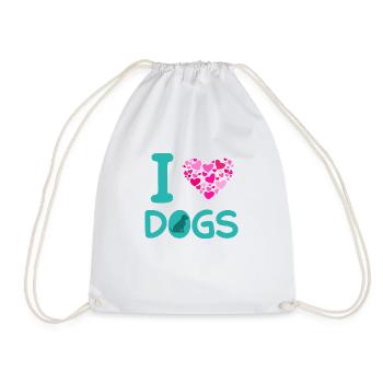 Amoureux des chiens J’aime les chiens - Sac de sport léger - blanc - Devant